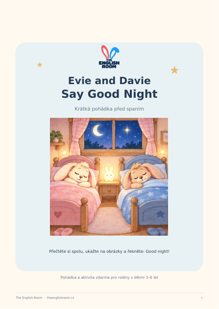 Obálka pohádky Evie and Davie Say Good Night